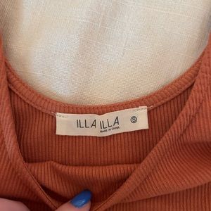 ILLA ILLA orange tank crop top going out top